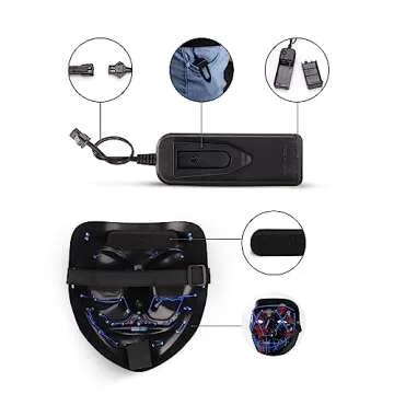 Light Up Halloween Mask for Spooky Fun all Ages