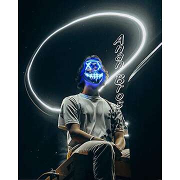 Light Up Halloween Mask for Spooky Fun all Ages