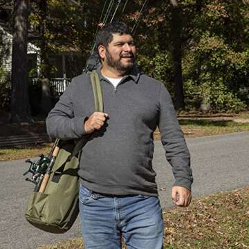 Besti Fishing Rod Organizer Bag – Portable Shoulder Carry Storage for Tackle and Equipment