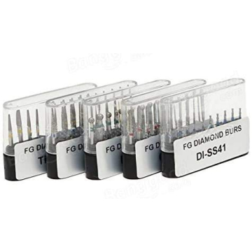 Pwhite 50pcs Premium Diamond Burs for Dentists