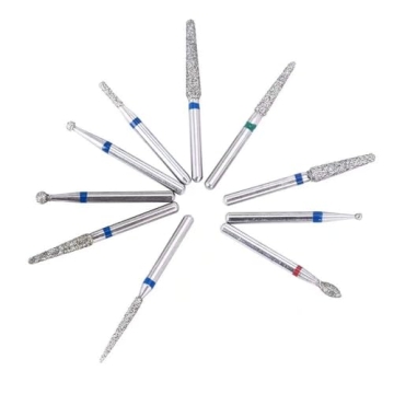 Pwhite 50pcs Premium Diamond Burs for Dentists