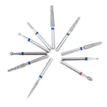Pwhite 50pcs Premium Diamond Burs for Dentists