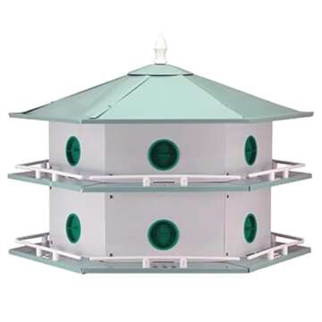 Heath 12-Room Deluxe Purple Martin House with Decoys
