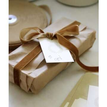 Copper Velvet Ribbon 1" Wide for Elegant Gift Wrapping