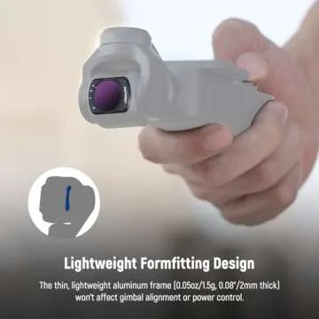 NEEWER Variable ND2-ND32 & ND64-ND512 Kit Compatible with DJI Osmo Pocket 3 Creator Combo Accessories, Limited Stops Neutral Density Filters, 2 Screen Protectors, Action Camera Accessories