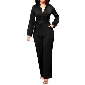 Elegant Black Jumpsuit for Women - Dressy & Stylish