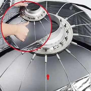 Aputure Light Dome II Softbox Bowens Mount with Diffuser and Honeycomb Grid for Studio Aputure C120D II C300D II 300X II 120T Mark 2 and Other Bowens Mount Lights, 35 Inch Deep Octagon Softbox