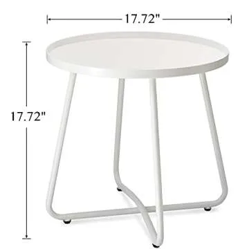 Danpinera Outdoor Side Table Weather Resistant Durable Design