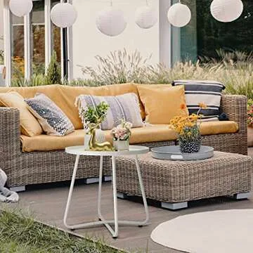 Danpinera Outdoor Side Table Weather Resistant Durable Design