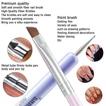 Lofuanna 6Pcs Nail Art Brushes Set for Stunning Designs