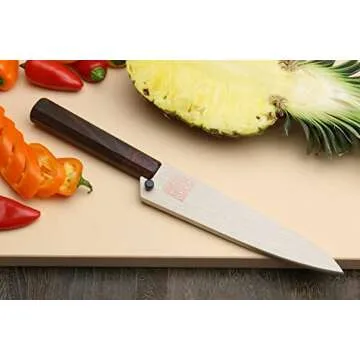 Yoshihiro 46 Layers VG10 Hammered Damascus Petty Japanese Utility Knife Rosewood Handle (6"(150mm))