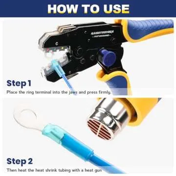 haisstronica 260PCS Marine Grade Heat Shrink Ring Connectors-Heat Shrink Wire Connectors Tinned Red Copper #10,1/4",5/16",3/8"(3Colors/4Sizes),16-14 22-16 12-10 Gauge Insulated Ring Crimp Terminals