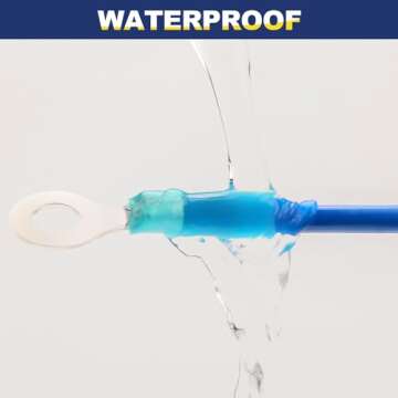 haisstronica 260PCS Marine Grade Heat Shrink Ring Connectors-Heat Shrink Wire Connectors Tinned Red Copper #10,1/4",5/16",3/8"(3Colors/4Sizes),16-14 22-16 12-10 Gauge Insulated Ring Crimp Terminals