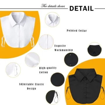 Detachable Dickey Collar for Elegant Style and Comfort