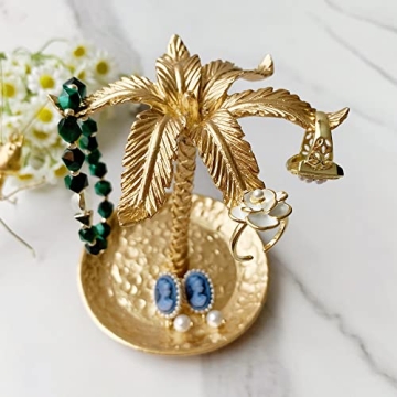 Tricune Metal Ring Dish Holder – Elegant Jewelry Organizer