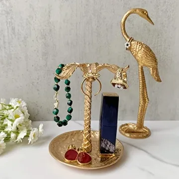 Tricune Metal Ring Dish Holder – Elegant Jewelry Organizer