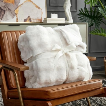 Cozy Bliss Faux Fur Throw Blanket for All Seasons Comfort