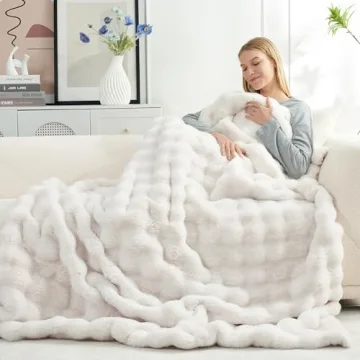 Cozy Bliss Faux Fur Throw Blanket for All Seasons Comfort