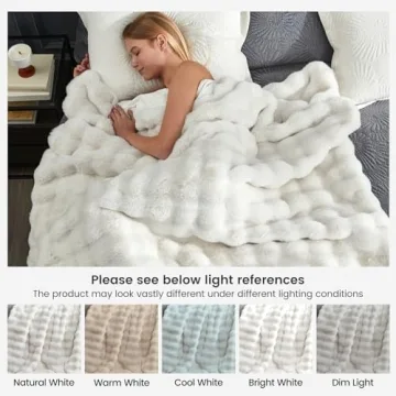 Cozy Bliss Faux Fur Throw Blanket for All Seasons Comfort