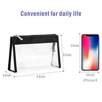 F-color Clear Makeup Bag - Waterproof Travel Toiletry Organizer
