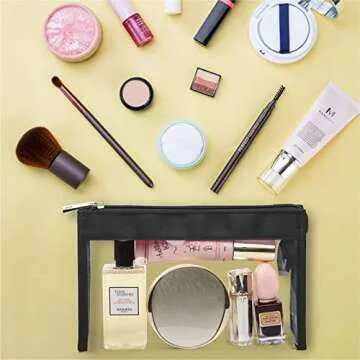 F-color Clear Makeup Bag - Waterproof Travel Toiletry Organizer