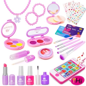 Meland Toddler Makeup Kit with Purse for Girls