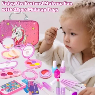 Meland Toddler Makeup Kit with Purse for Girls