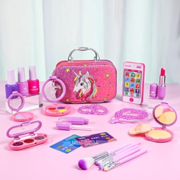 Meland Toddler Makeup Kit with Purse for Girls