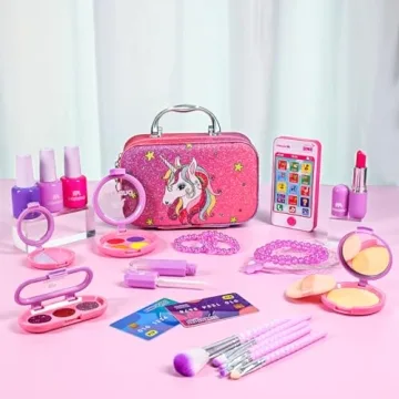 Meland Toddler Makeup Kit with Purse for Girls