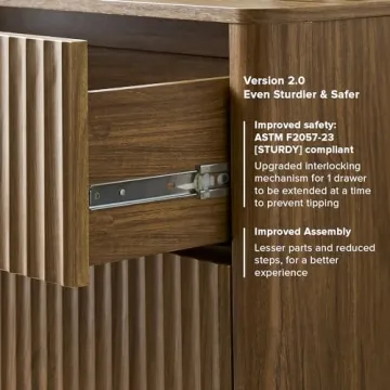 Mopio Brooklyn 3 Drawer Dresser - Mid Century Modern Design