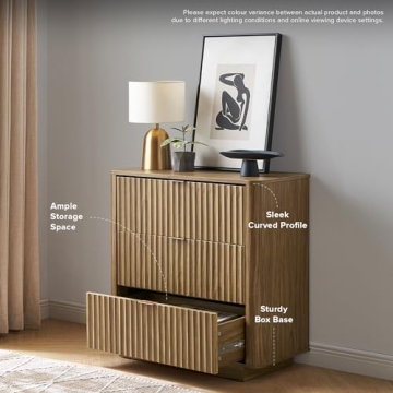 Mopio Brooklyn 3 Drawer Dresser - Mid Century Modern Design