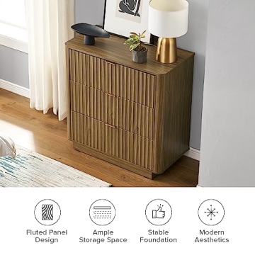 Mopio Brooklyn 3 Drawer Dresser - Mid Century Modern Design