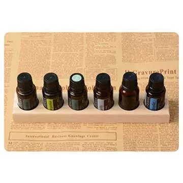 Meao 4 Pcs 1-Tier Wooden Essential Oil Display Storage Organizer Holder Stand - 6 Slots Natural Hard Pine Wood Rack - Holds up to 6 Aromatherapy Bottles - Ideal Gift Presentation Shelf #3