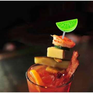 Prodyne Bloody Mary Skewers - Set of 4 Green Garnish