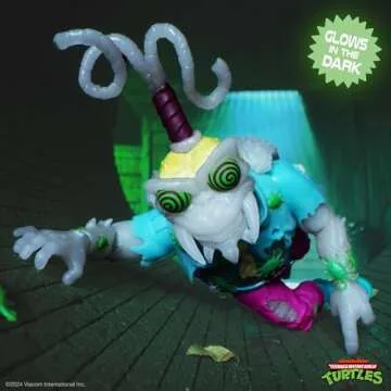 Super7 ULTIMATES! Teenage Mutant Ninja Turtles Scumbug (Glow) - 7" TMNT Action Figure with Accessories Classic Cartoon Collectibles