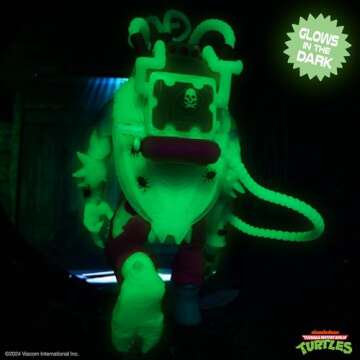 Super7 ULTIMATES! Teenage Mutant Ninja Turtles Scumbug (Glow) - 7" TMNT Action Figure with Accessories Classic Cartoon Collectibles