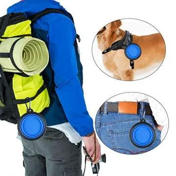 Portable MXZONE Collapsible Dog Bowls - Travel Friendly!