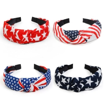Patriotic American Flag Headbands for Women - 4th of July Hair Accessories