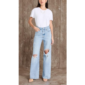 Levi's Women's Ribcage Wide Leg Jeans High Rise Denim