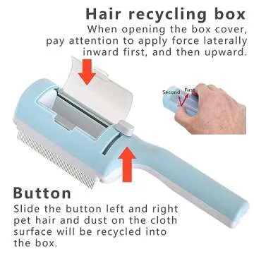 Miwoowim Pet Dry Cleaning Brush for Short or Long Haired Cats/Dogs Hair no Water, Sticky Brush for Shedding and Grooming, for Indoor Cats,Rabbit Cat Comb Removes Loose Fur