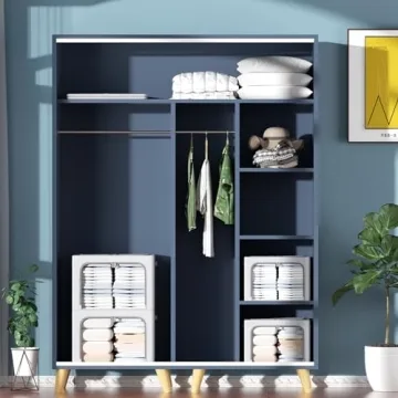 Clothes Storage Bins - Stackable and Clear Window Organizer