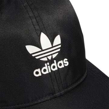 adidas Originals Men's Modern Relaxed Fit Strapback Cap, Black/ White, One Size