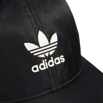 adidas Originals Men's Modern Relaxed Fit Strapback Cap, Black/ White, One Size