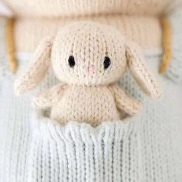 cuddle + kind Briar The Bunny Regular 20" Hand-Knit Doll – 1 Doll = 10 Meals, Fair Trade, Heirloom Quality, Handcrafted in Peru, 100% Cotton Yarn