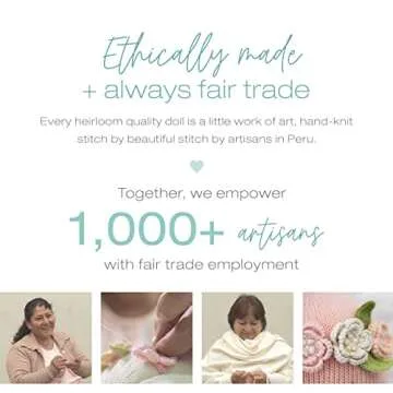 cuddle + kind Briar The Bunny Regular 20" Hand-Knit Doll – 1 Doll = 10 Meals, Fair Trade, Heirloom Quality, Handcrafted in Peru, 100% Cotton Yarn