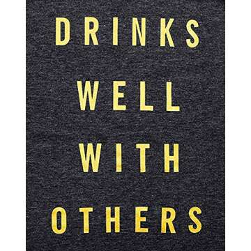 Drinks Well with Others Muscle Tank Tops Womens Funny Drinking Alcohol Sleeveless Letter Printed Graphic Tee Shirt Tops (L, Gray1)