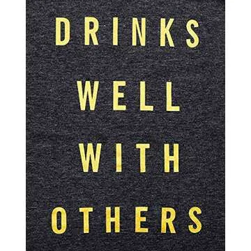 Drinks Well with Others Muscle Tank Tops Womens Funny Drinking Alcohol Sleeveless Letter Printed Graphic Tee Shirt Tops (L, Gray1)