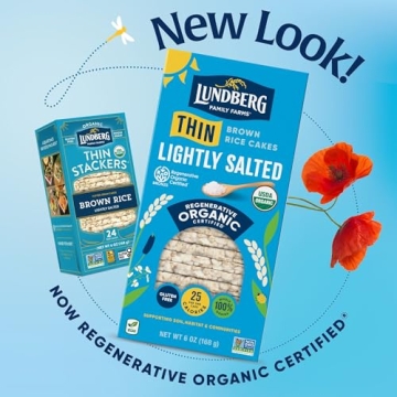 Lundberg Organic Thin Stackers Gluten-Free Brown Rice Cakes