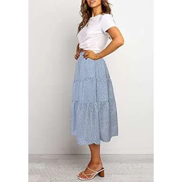 Trendy MEROKEETY Women’s Leopard Print Midi Skirt