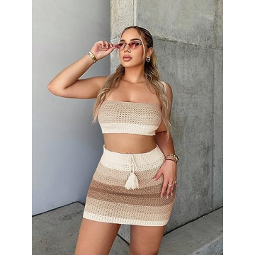 Stylish SHENHE 2 Piece Colorblock Knit Set for Women